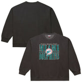 Miami Dolphins Downtown Crew Vintage Logo Sweatshirt Black