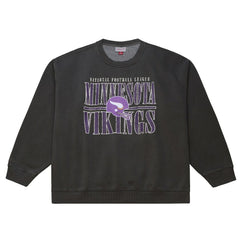 Minnesota Vikings Downtown Crew Vintage Logo Sweatshirt Black