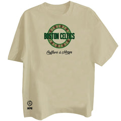 Boston Celtics Two Hype Worldwide Collection Premium T-Shirt Khaki