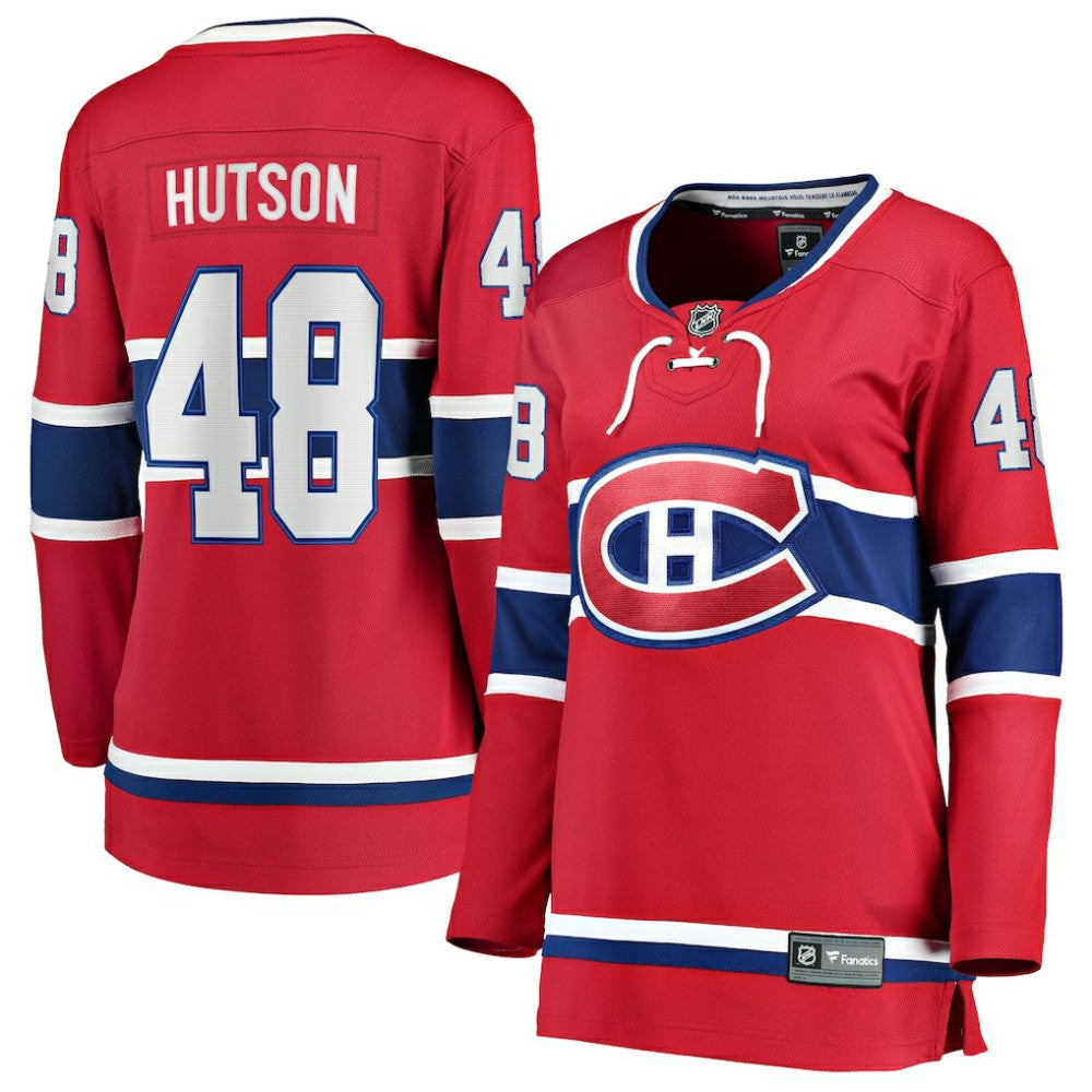 NHL Lane Hutson Montreal Canadiens Fanatics Women's Home Breakaway Player Jersey - Red