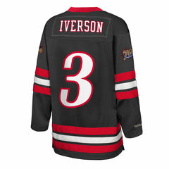 NBA Allen Iverson Philadelphia 76ers Youth Maxxed Out 2.0 Fashion Hockey Jersey - Black
