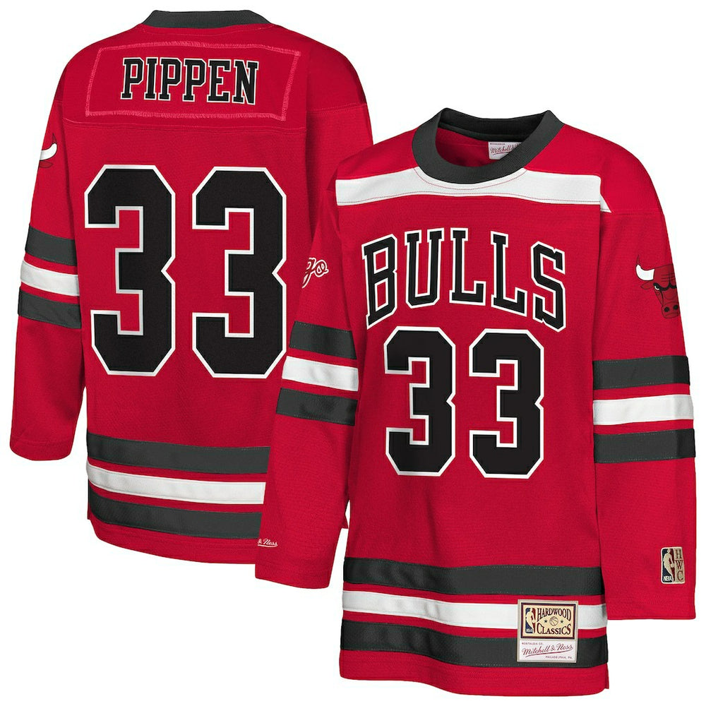 NBA Scottie Pippen Chicago Bulls Youth Maxxed Out 2.0 Fashion Hockey Jersey sale - Red