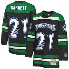 NBA Kevin Garnett Minnesota Timberwolves Youth Maxxed Out 2.0 Fashion Hockey Jersey - Black