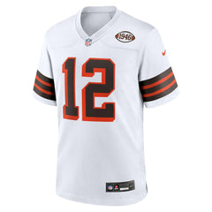 NFL Shedeur Sanders Cleveland Browns 2025 NFL Draft 2nd Alternate Game Jersey - White