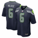 Jalen Milroe Seattle Seahawks 2025 NFL Draft Game Jersey College Navy