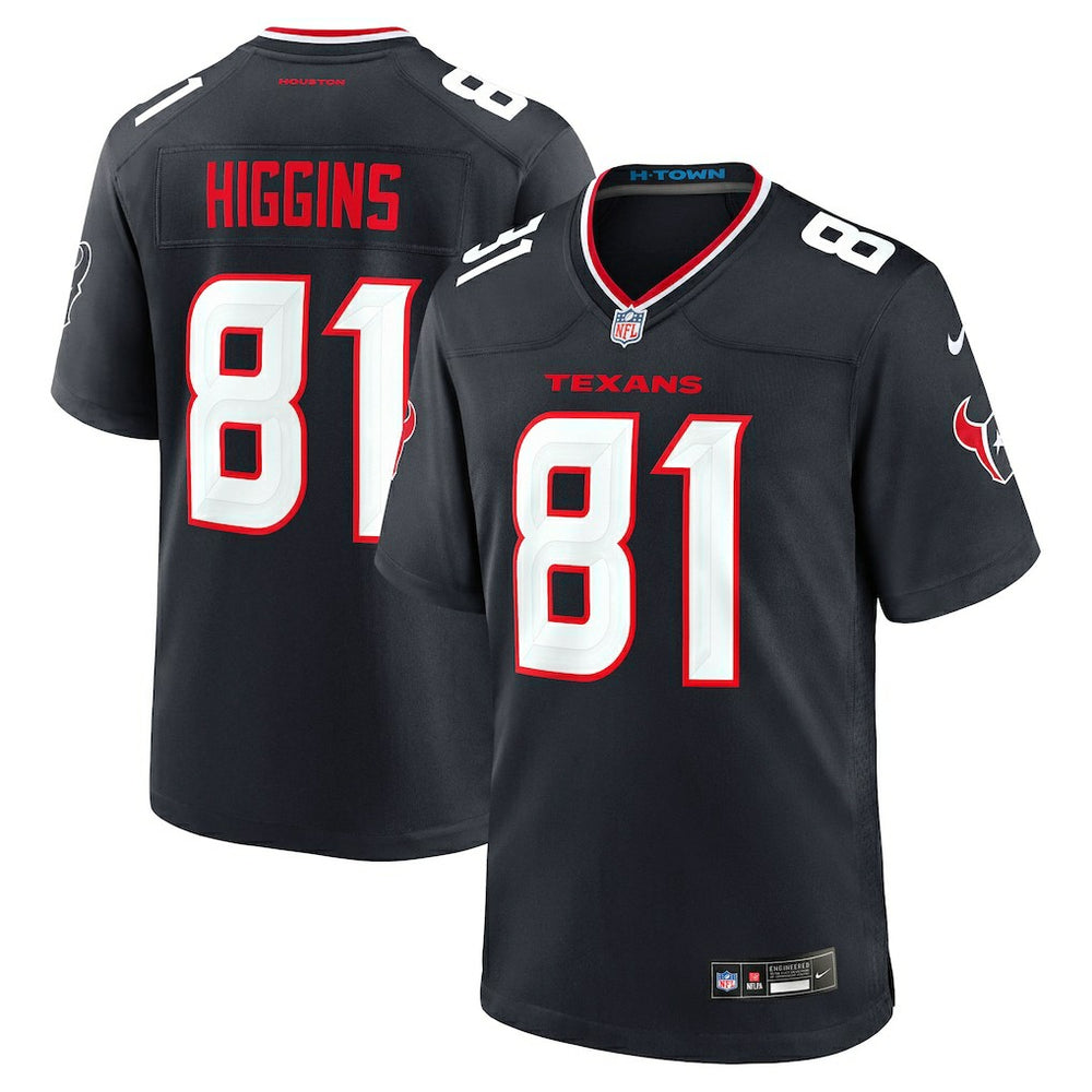 NFL Jayden Higgins Houston Texans Game Jersey - Navy