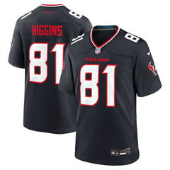 NFL Jayden Higgins Houston Texans Game Jersey - Navy