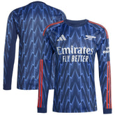 Arsenal 2025/26 Away Replica Long Sleeve Jersey Blue