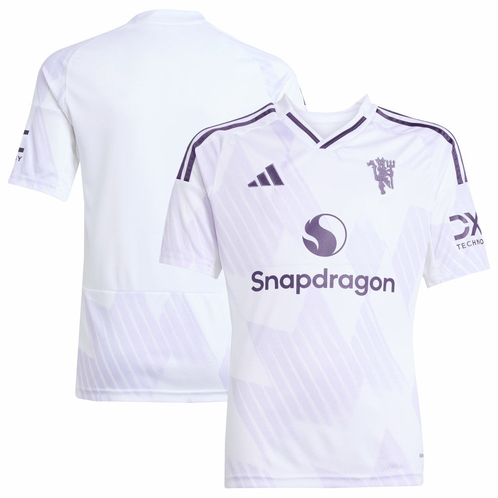 Manchester United Youth 2025/26 Away Replica Jersey White