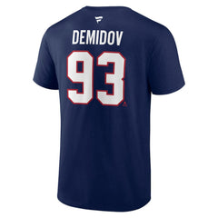 NHL Ivan Demidov Montreal Canadiens Fanatics Authentic Stack Name & Number T-Shirt - Navy