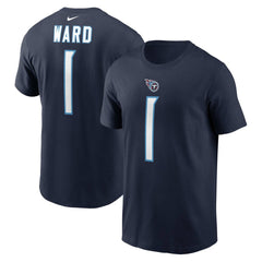 Cameron Ward Tennessee Titans Name & Number T-Shirt Navy