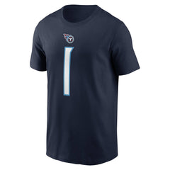 Cameron Ward Tennessee Titans Name & Number T-Shirt Navy