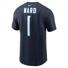 Cameron Ward Tennessee Titans Name & Number T-Shirt Navy