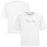 Toronto Blue Jays Levelwear Ethereal Oversized Luxe Signature Knit T-Shirt - White T-shirts
