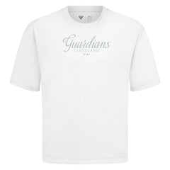 Cleveland Guardians Levelwear Ethereal Oversized Luxe Signature Knit T-Shirt - White T-shirts