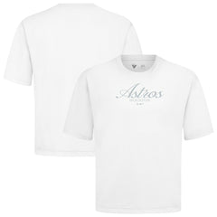 Houston Astros Levelwear Ethereal Oversized Luxe Signature Knit T-Shirt - White T-shirts