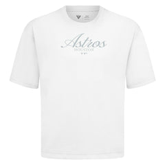 Houston Astros Levelwear Ethereal Oversized Luxe Signature Knit T-Shirt - White T-shirts