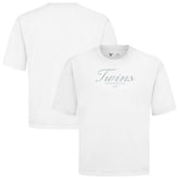 Minnesota Twins Levelwear Ethereal Oversized Luxe Signature Knit T-Shirt - White T-shirts