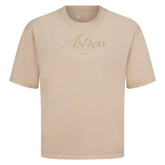 Houston Astros Levelwear Ethereal Oversized Luxe Signature Knit T-Shirt - Khaki T-shirts
