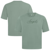 Los Angeles Angels Levelwear Ethereal Oversized Luxe Signature Knit T-Shirt - Green T-shirts