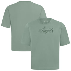 Los Angeles Angels Levelwear Ethereal Oversized Luxe Signature Knit T-Shirt - Green T-shirts