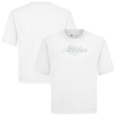 Athletics Levelwear Ethereal Oversized Luxe Signature Knit T-Shirt - White T-shirts