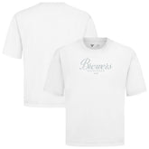 Milwaukee Brewers Levelwear Ethereal Oversized Luxe Signature Knit T-Shirt - White T-shirts