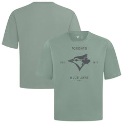 Toronto Blue Jays Levelwear Crossway Oversized Luxe Signature Knit T-Shirt - Green T-shirts