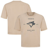 Toronto Blue Jays Levelwear Crossway Oversized Luxe Signature Knit T-Shirt - Khaki T-shirts