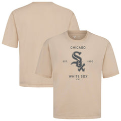 Chicago White Sox Levelwear Crossway Oversized Luxe Signature Knit T-Shirt - Khaki T-shirts