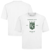 Kansas City Royals Levelwear Crossway Oversized Luxe Signature Knit T-Shirt - White T-shirts