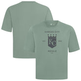 Kansas City Royals Levelwear Crossway Oversized Luxe Signature Knit T-Shirt - Green T-shirts