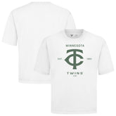 Minnesota Twins Levelwear Crossway Oversized Luxe Signature Knit T-Shirt - White T-shirts