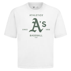 Athletics Levelwear Crossway Oversized Luxe Signature Knit T-Shirt - White T-shirts