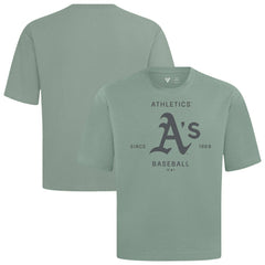 Athletics Levelwear Crossway Oversized Luxe Signature Knit T-Shirt - Green T-shirts