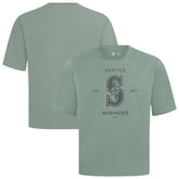Seattle Mariners Levelwear Crossway Oversized Luxe Signature Knit T-Shirt - Green T-shirts