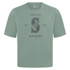 Seattle Mariners Levelwear Crossway Oversized Luxe Signature Knit T-Shirt - Green T-shirts