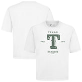 Texas Rangers Levelwear Crossway Oversized Luxe Signature Knit T-Shirt - White T-shirts