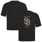 San Diego Padres Levelwear Crossway Oversized Luxe Signature Knit T-Shirt - Black T-shirts