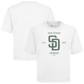 San Diego Padres Levelwear Crossway Oversized Luxe Signature Knit T-Shirt - White T-shirts
