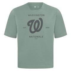 Washington Nationals Levelwear Crossway Oversized Luxe Signature Knit T-Shirt - Green T-shirts