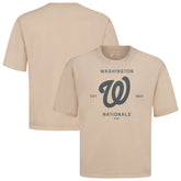 Washington Nationals Levelwear Crossway Oversized Luxe Signature Knit T-Shirt - Khaki T-shirts