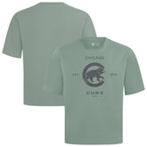 Chicago Cubs Levelwear Crossway Oversized Luxe Signature Knit T-Shirt - Green T-shirts