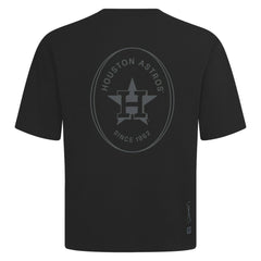 Houston Astros Levelwear Signet Oversized Luxe Signature Knit T-Shirt - Black T-shirts