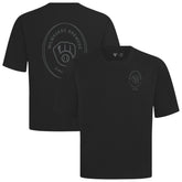 Milwaukee Brewers Levelwear Signet Oversized Luxe Signature Knit T-Shirt - Black T-shirts