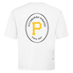 Pittsburgh Pirates Levelwear Signet Oversized Luxe Signature Knit T-Shirt - White T-shirts
