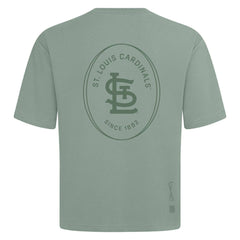 St. Louis Cardinals Levelwear Signet Oversized Luxe Signature Knit T-Shirt - Green T-shirts