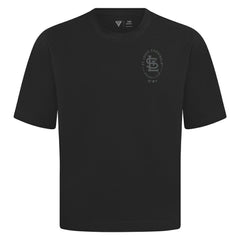 St. Louis Cardinals Levelwear Signet Oversized Luxe Signature Knit T-Shirt - Black T-shirts