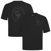 Colorado Rockies Levelwear Signet Oversized Luxe Signature Knit T-Shirt - Black T-shirts
