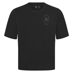 Athletics Levelwear Signet Oversized Luxe Signature Knit T-Shirt - Black T-shirts